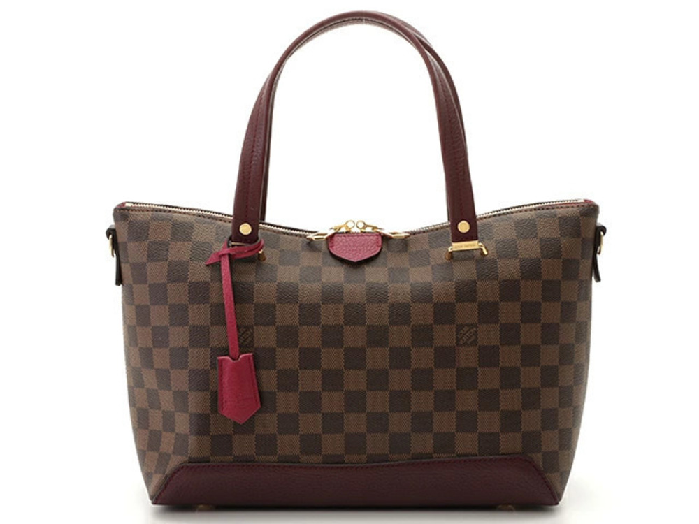 LOUIS VUITTON Hyde Park Damier Fuschia Pink Tote Bag Handbag Shoulder